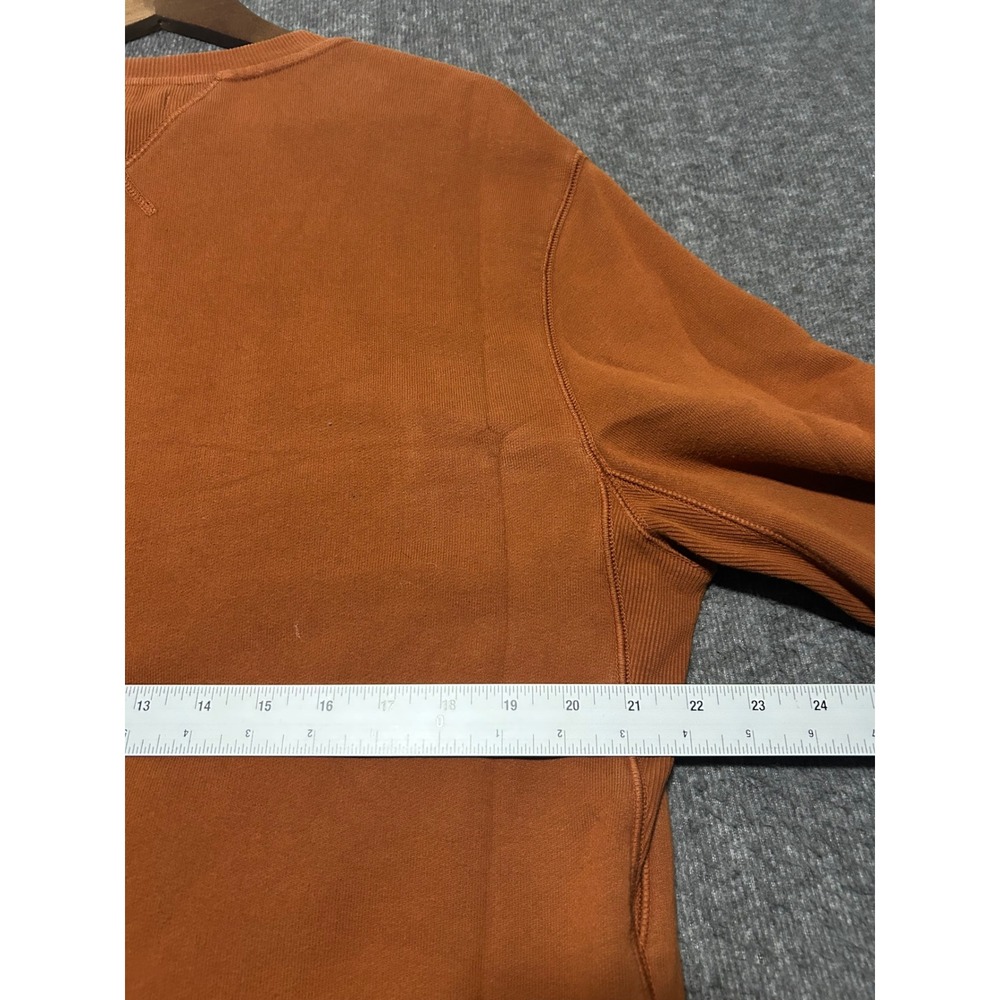 Alex mill crewneck sweater orange mens pullover Large cotton - Picture 6 of 7
